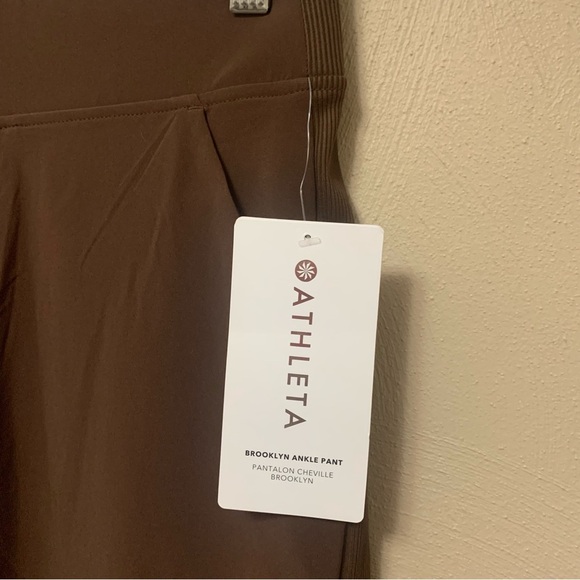 Athleta Brooklyn Ankle Pant Brown Size 8 Tall NWT New - Picture 11 of 14